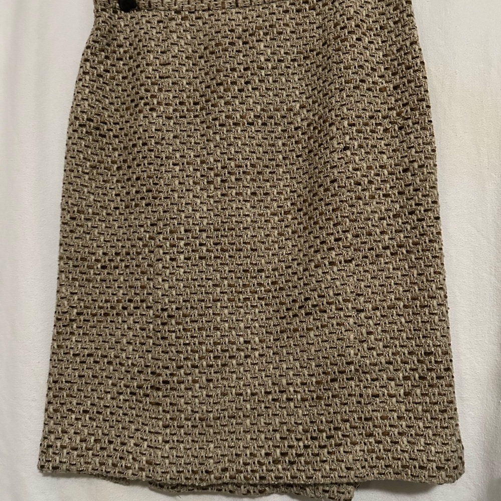 LOFT Textured Brown Pencil wool Skirt
